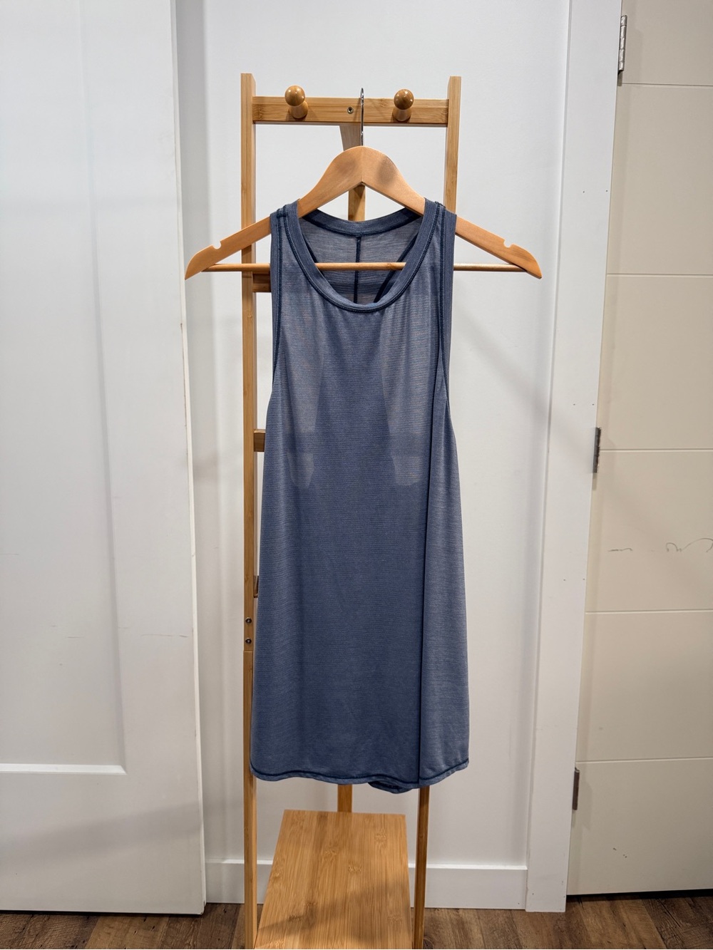 lululemon athletica Heathered Grey/Blue Muscle Tank